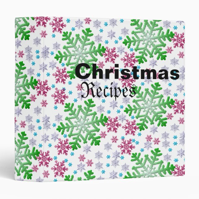Colorful Christmas Recipe Binder (Front/Spine)