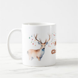 Colorful Christmas Reindeer Mug