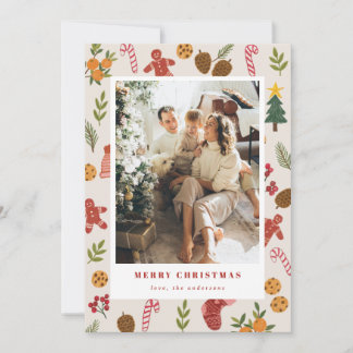 Colorful Christmas & Seasonal Items Photocard Holiday Card