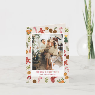 Colorful Christmas & Seasonal Items Photocard Holiday Card