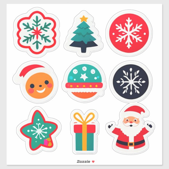 Colorful Christmas Set Sticker (Sheet)