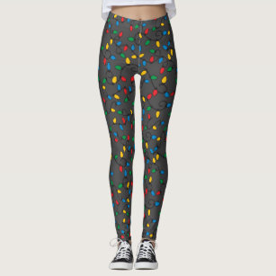 Women s Christmas Lights Leggings Zazzle