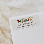 Colorful Christmas String Lights Sketch Label<br><div class="desc">Top off your mailing with these playful return address labels featuring colorful Christmas string lights.</div>