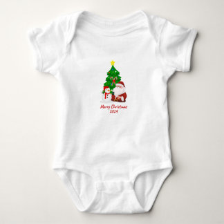 colorful Christmas T-shirt  Baby Bodysuit