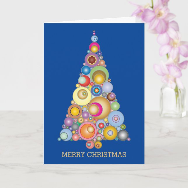 Colorful Christmas Tree Card (Orchid)
