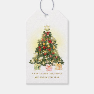 Colorful Christmas Tree Gift Tag