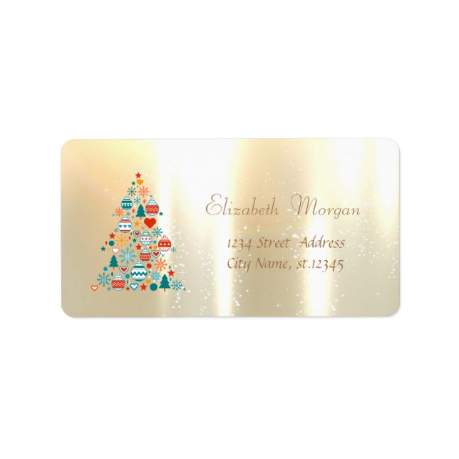 Colorful Christmas Tree Gold Label (Front)