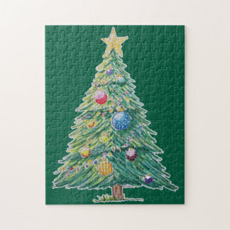 Colorful Christmas Tree Jigsaw Puzzle