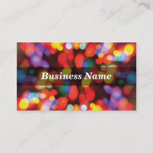 Colorful Christmas Tree Lights Business Card