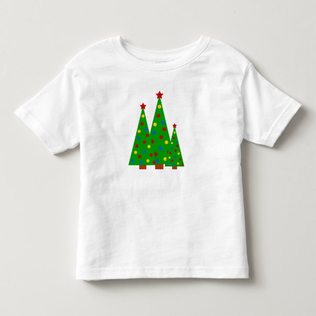 Colorful Christmas Tree Merry Christmas Kid Toddler T-shirt (Front)