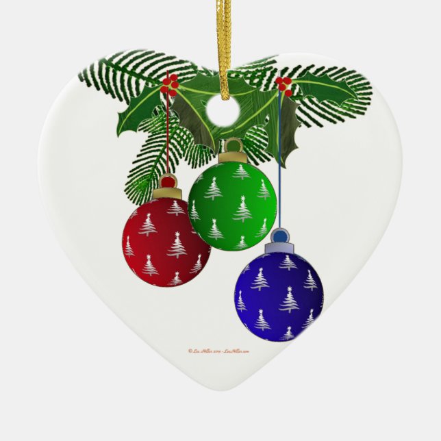 Colorful Christmas Tree Ornaments (Front)