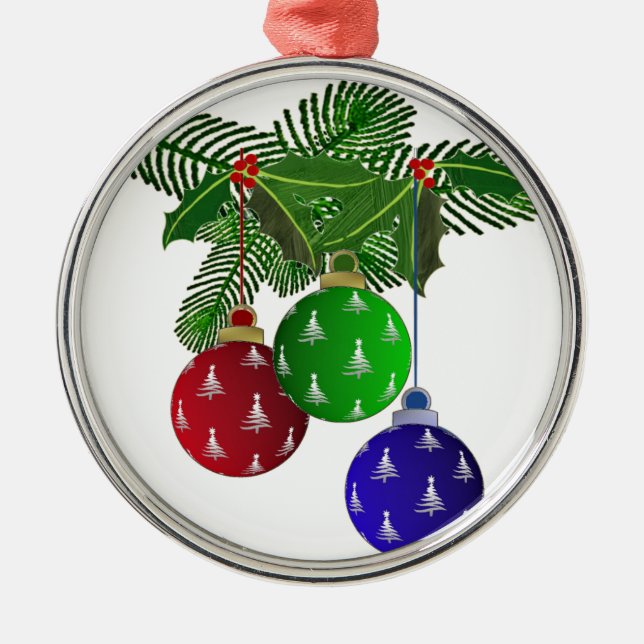 Colorful Christmas Tree Ornaments (Front)