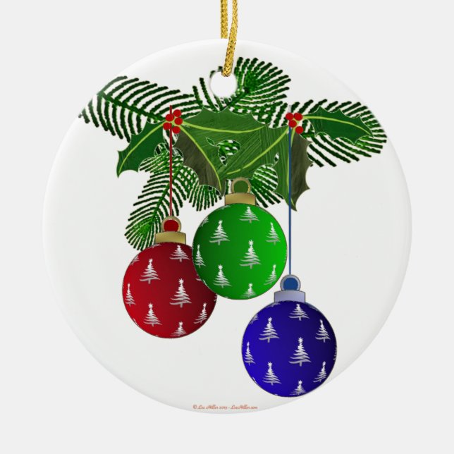 Colorful Christmas Tree Ornaments (Front)