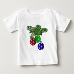 Colorful Christmas Tree Ornaments Baby T-Shirt