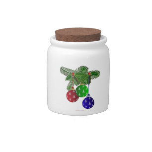Colorful Christmas Tree Ornaments Candy Jar