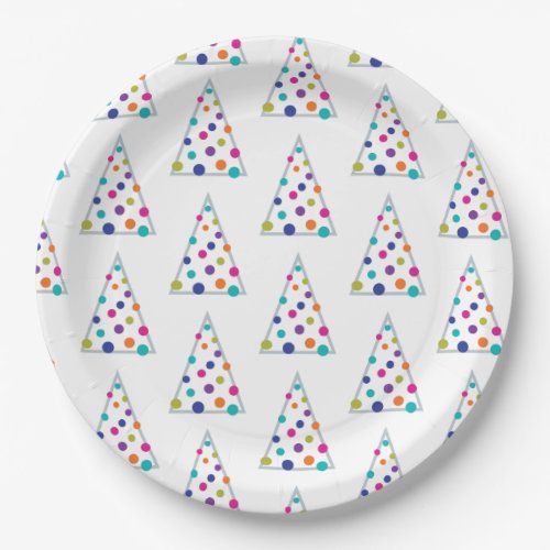 Colorful Christmas Tree Paper Plates