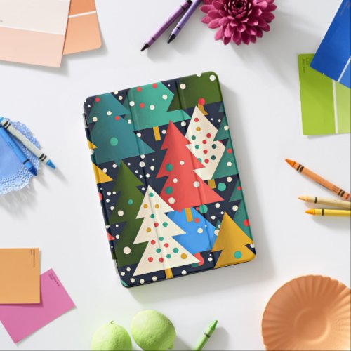 Colorful Christmas Tree Pattern iPad Air Cover