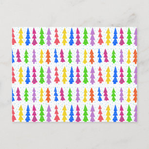 Colorful Christmas Tree Pop Art  Postcard