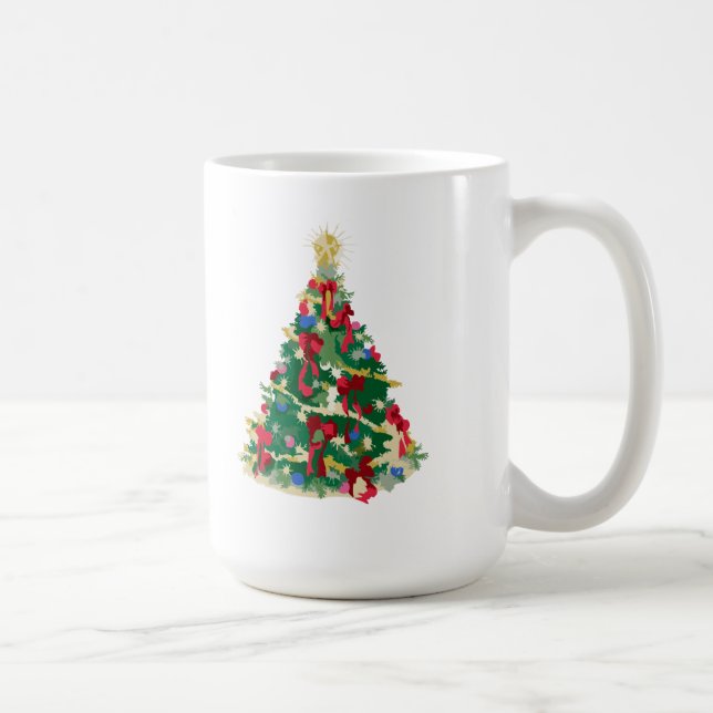 Colorful Christmas Tree: Vector Art: Coffee Mug (Right)