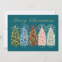 Colorful Christmas Trees Christmas Photo