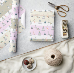 Colorful Christmas Winter Wonder Land Wrapping Paper