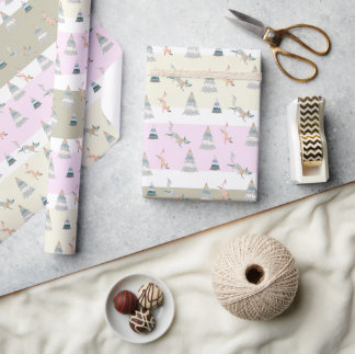 Colorful Christmas Winter Wonder Land Wrapping Paper