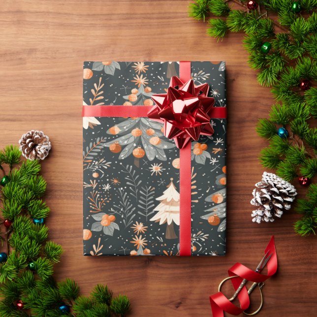 Colorful Christmas wrapping paper (Holiday Gift)