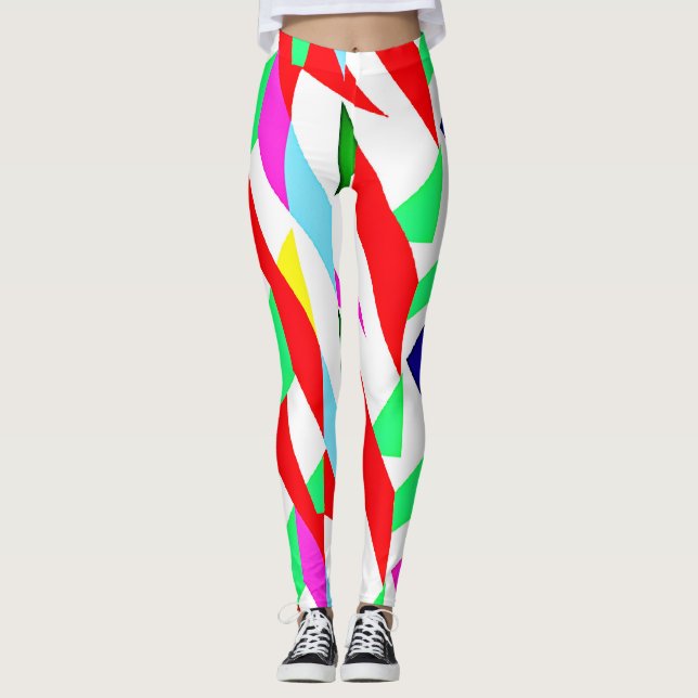 Colorful Chromatic Pattern Leggings (Front)