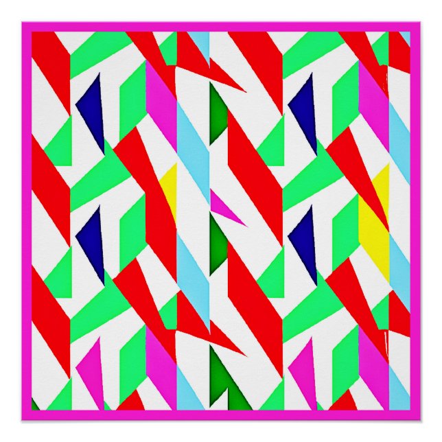 Colorful Chromatic Pattern Poster (Front)