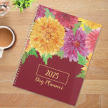Colorful Chrysanthemum Watercolor Planner<br><div class="desc">Stay organized in style with this beautifully designed day planner, featuring a vibrant Chrysanthemum watercolor pattern against a rich burgundy background. The cover showcases an array of colorful chrysanthemums, their petals painted in vibrant watercolors that bring a sense of freshness and elegance. The deep burgundy background provides a striking contrast,...</div>