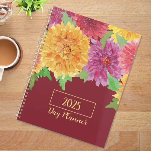 Colorful Chrysanthemum Watercolor Planner