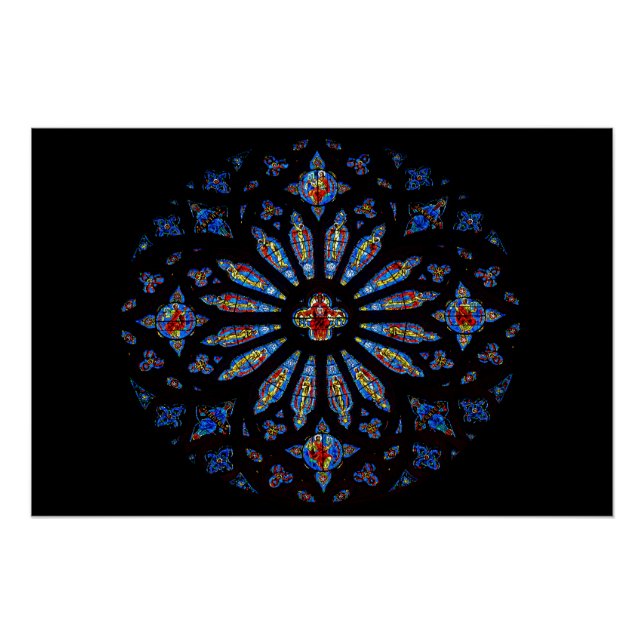 Colorful Church Stained Glass Poster (Front)