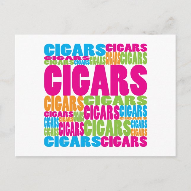 Colorful Cigars Postcard (Front)