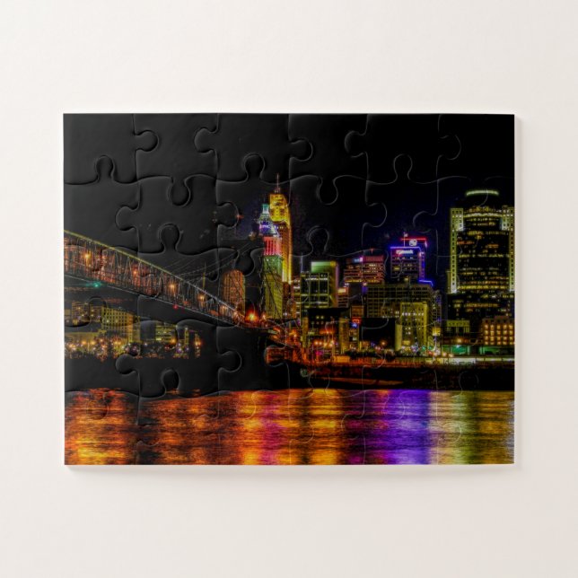 Colorful Cincinnati Jigsaw Puzzle (Horizontal)