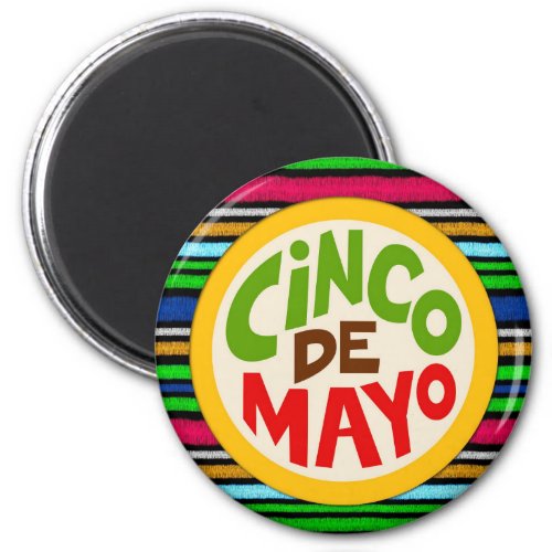 Colorful Cinco De Mayo Fiesta Celebration Magnet