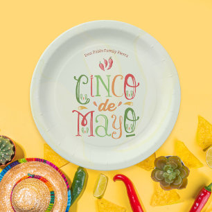 Colorful Cinco de Mayo Fiesta Paper Plates