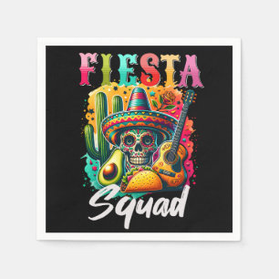 Colorful Cinco de Mayo Fiesta Squad design Napkins