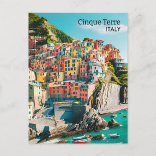 Colorful Cinque Terre, Italy - Customizable Photo Postcard