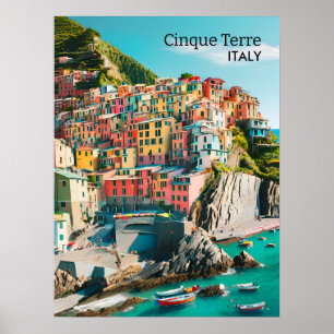 Colorful Cinque Terre, Italy - Customizable Photo Poster