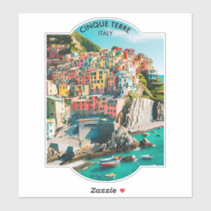 Colorful Cinque Terre, Italy - Customizable Photo Sticker