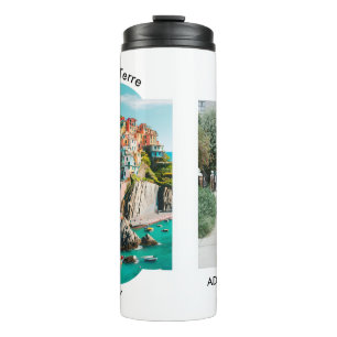 Colorful Cinque Terre, Italy - Customizable Photo Thermal Tumbler