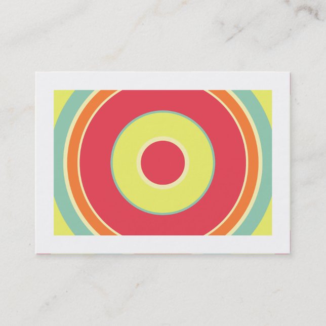 Colorful  Circle 01 (Bordered) Business Card (Front)