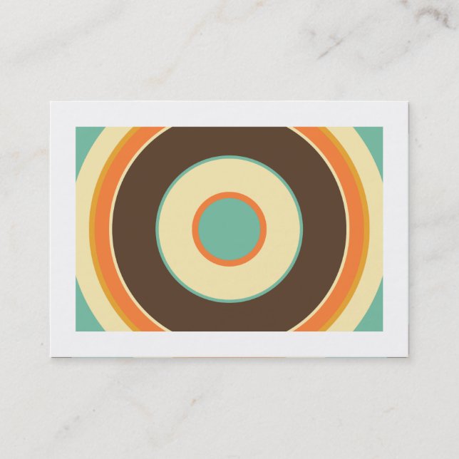 Colorful  Circle 02 (Bordered) Business Card (Front)