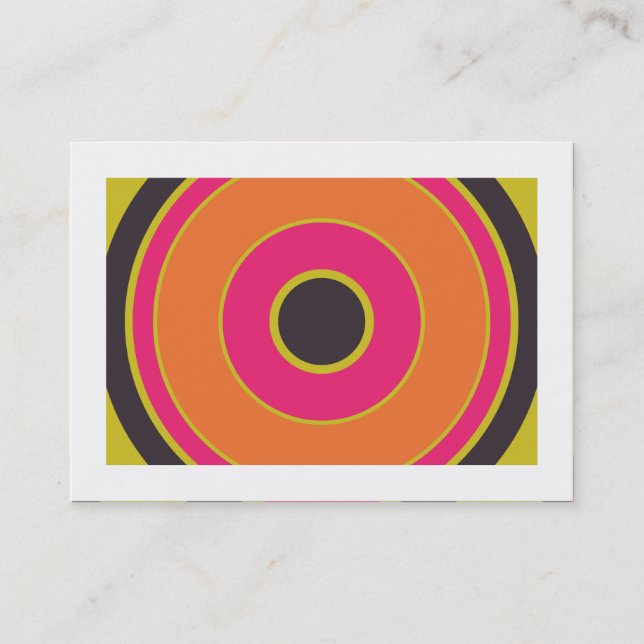 Colorful  Circle 06 (Bordered) Business Card (Front)