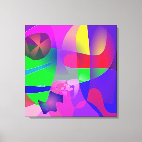 Colorful Circle Design Abstract Art Concept Canvas Print