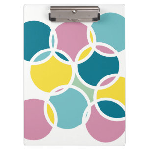Colorful Circle Design – Fun Geometric Print Clipboard
