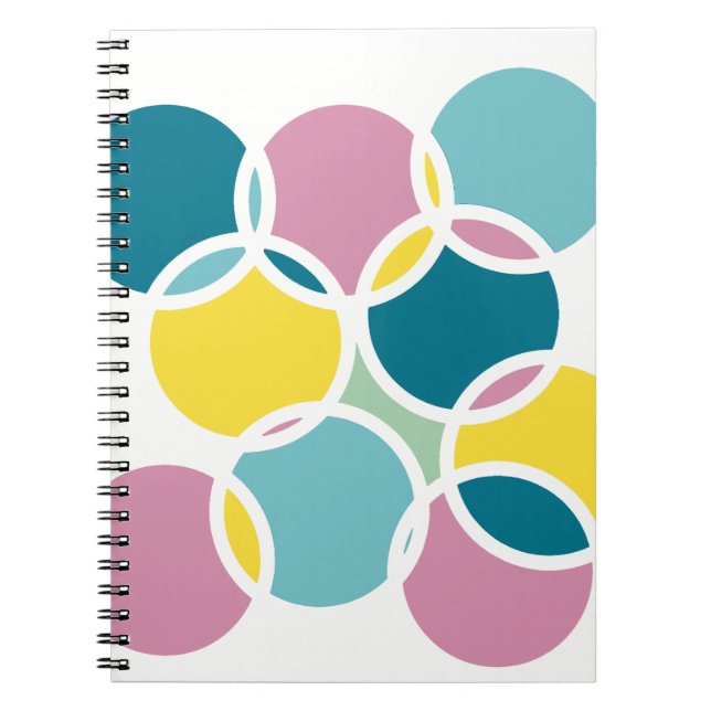 Colorful Circle Design – Fun Geometric Print Notebook (Front)