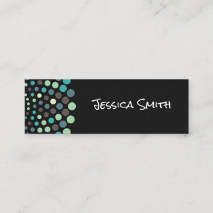 Colorful Circle Dot Pattern Modern Art Mini Business Card