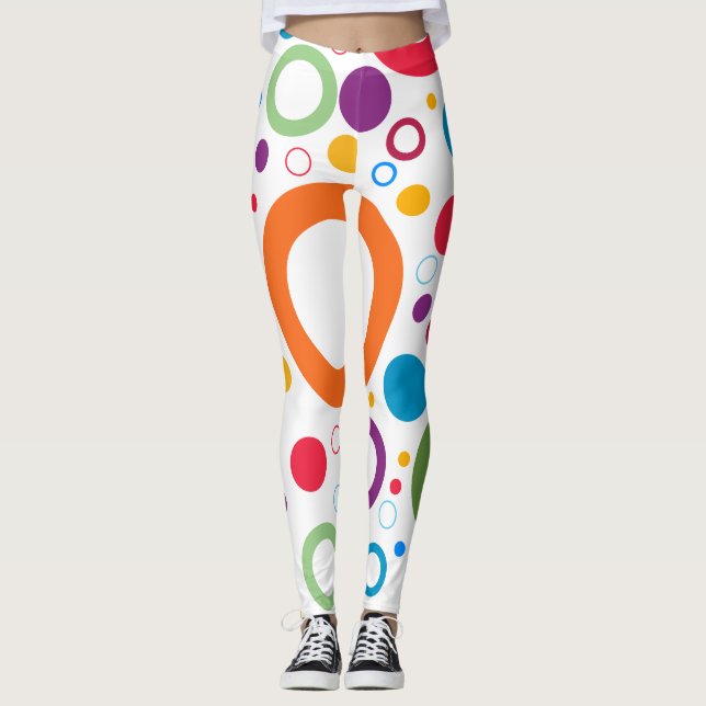 Colorful Circle Dots Leggings (Front)