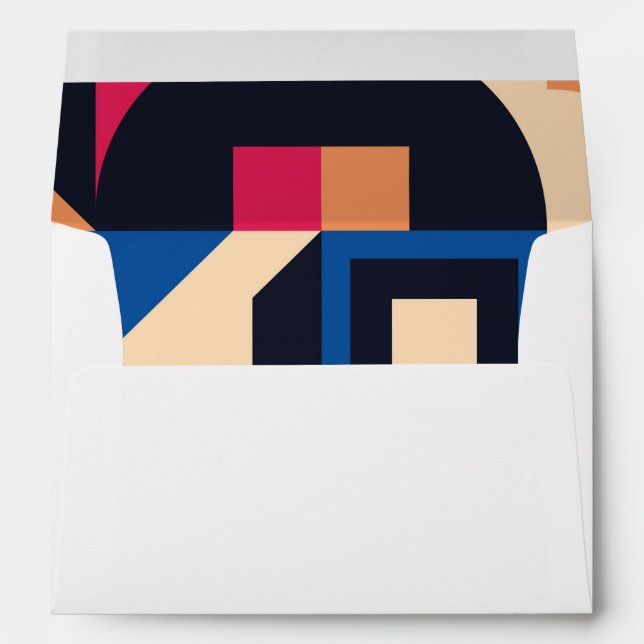 colorful circle geometric pattern envelope (Back (Bottom))